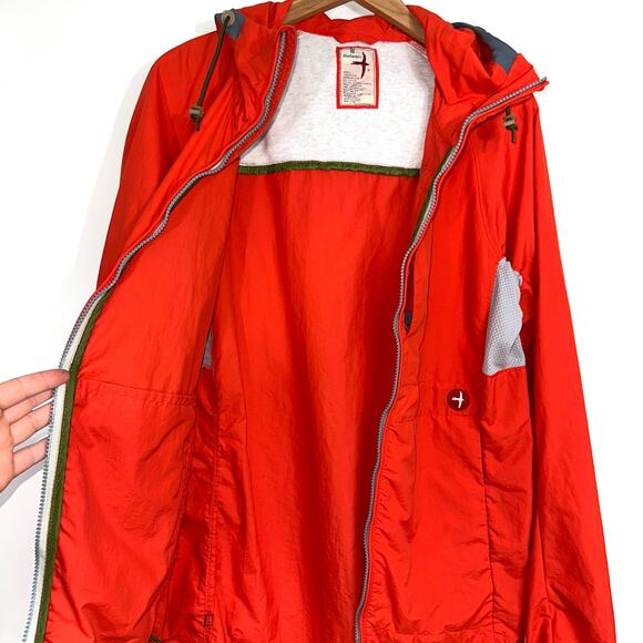 Relwen Ultralight Red Orange Shell Hooded Jacket Size Small - Picture 9 of 16